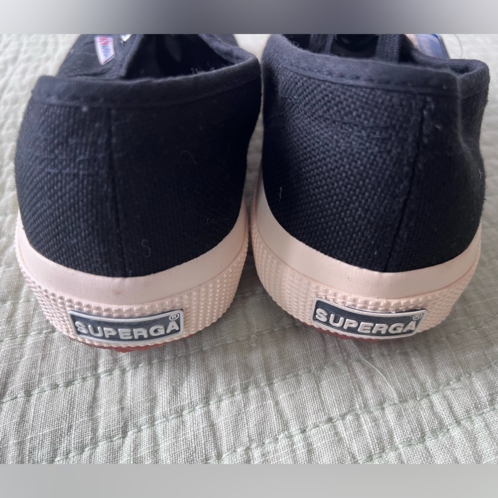 Superga Black and cream Canvas Sneakers - Picture 8 of 9